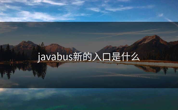 javabus新的入口是什么